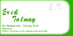 erik tolnay business card